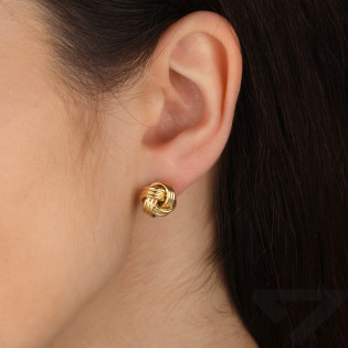 Kolczyki pozłacane motek