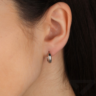 Kolczyki srebrne blaszki kółka