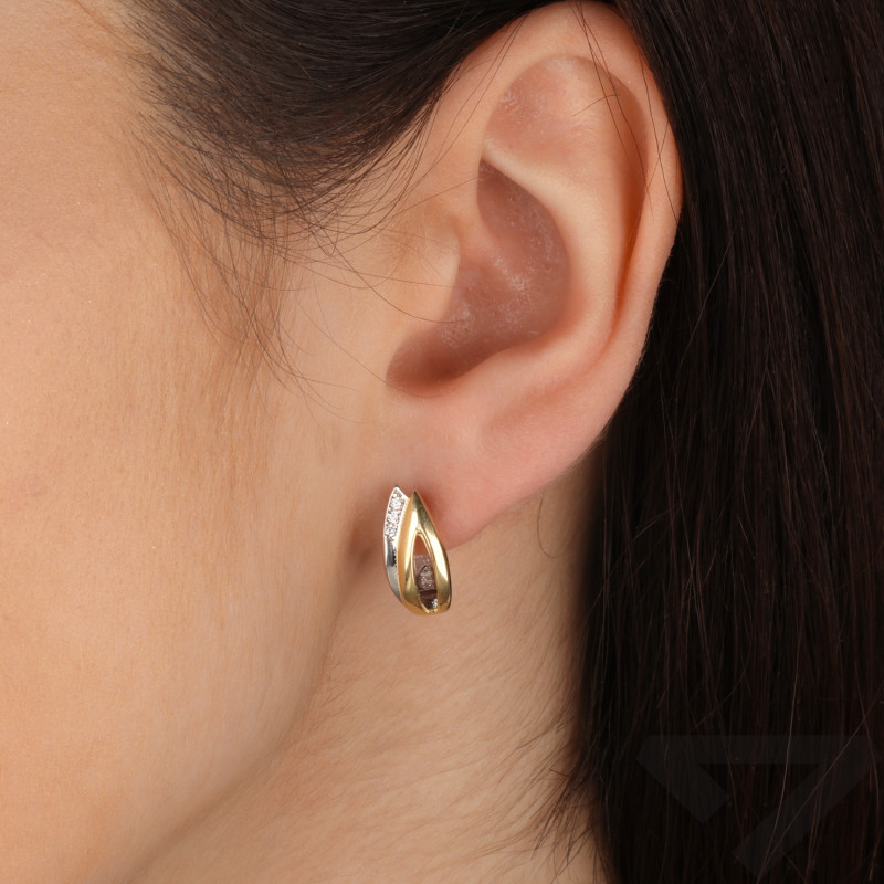 Kolczyki srebrne pałki w dwóch kolorach