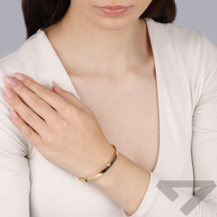 Bransoleta złota bangla owalna próba 585