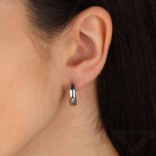 Kolczyki srebrne owalna blaszka