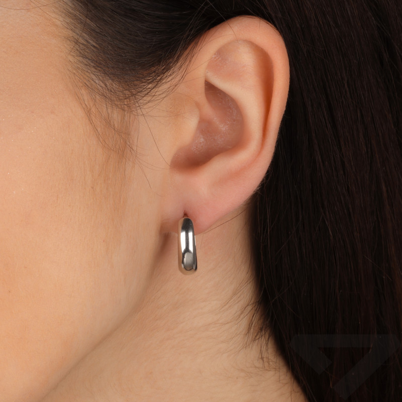 Kolczyki srebrne owalna blaszka