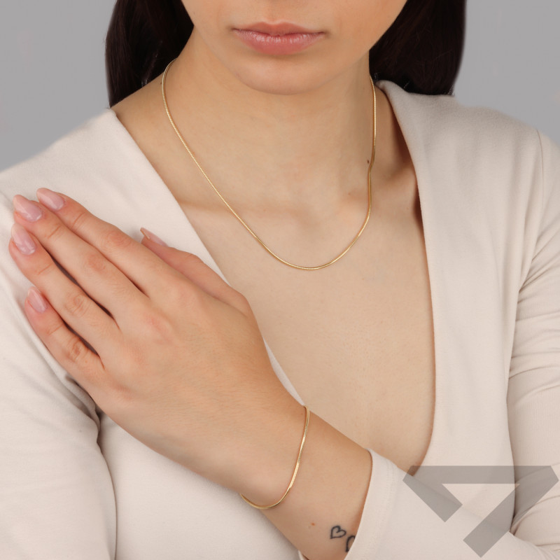 Bransoleta złota snake próba 585