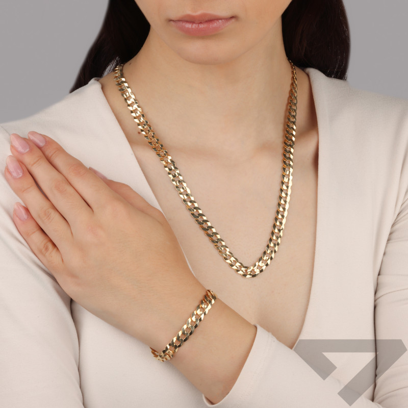 Łańcuszek złoty pancer próba 585