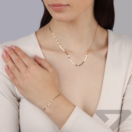 Bransoleta złota blaszki próba 585