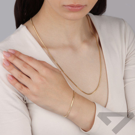 Łańcuszek złoty snake próba 585