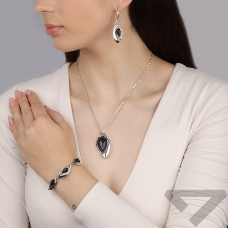 Kolczyki srebrne łezka z noc kairu