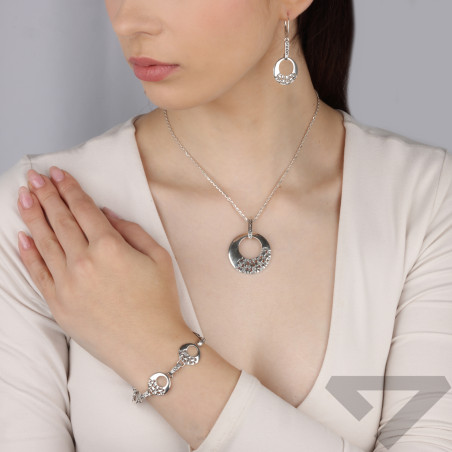 Zawieszka srebrna tłoczone koło