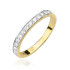 Pierścionek złoty z białymi diamentami próba 585