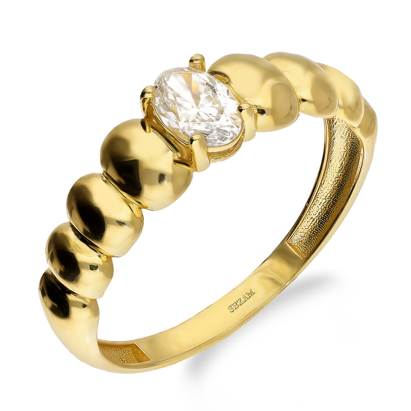 Pierścionek złoty z owalami próba 375