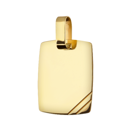 Zawieszka złota prostokątna blaszka próba 585