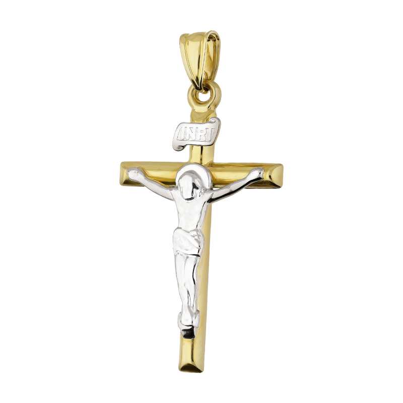 Krzyżyk złoty z wizerunkiem Pana Jezusa próba 585