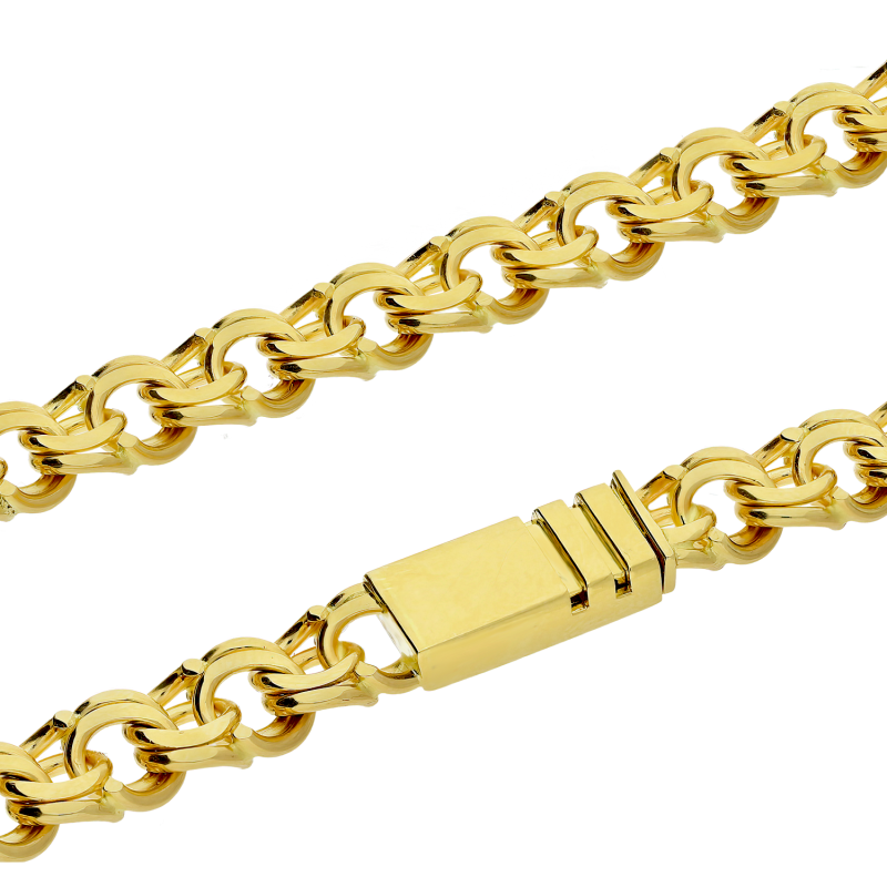 Złoty łańcuszek Garibaldi pr. 585 męski splot - JubilerSezam.pl