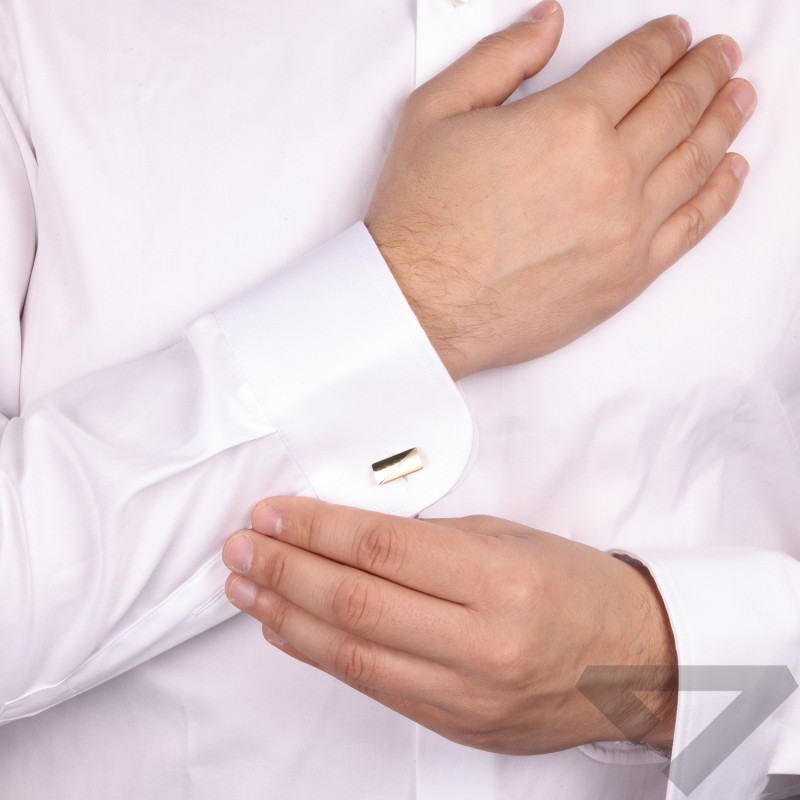 Spinki do mankietów złote prostokąty próba 585