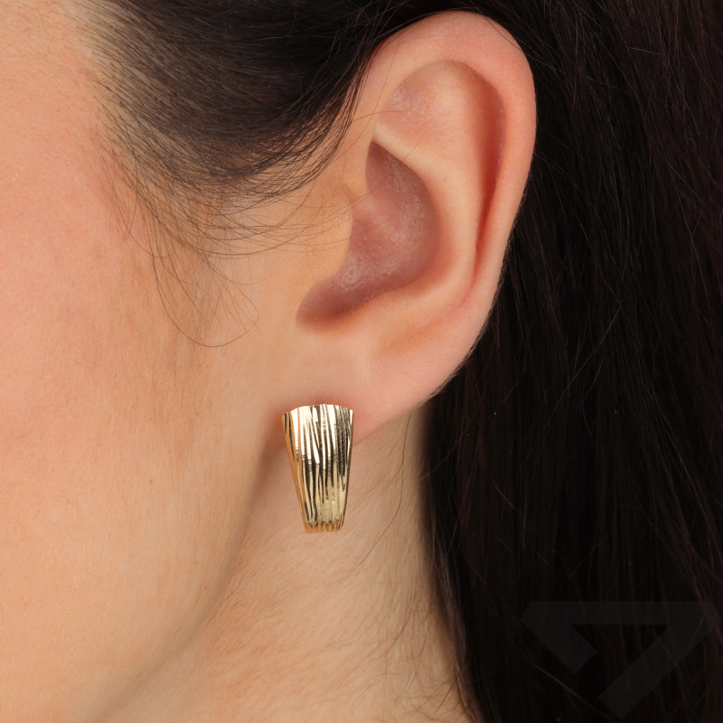 Kolczyki złote blaszki zwężane próba 585