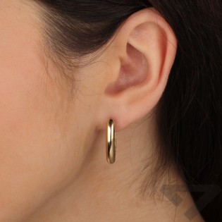 Kolczyki złote gładka kreska