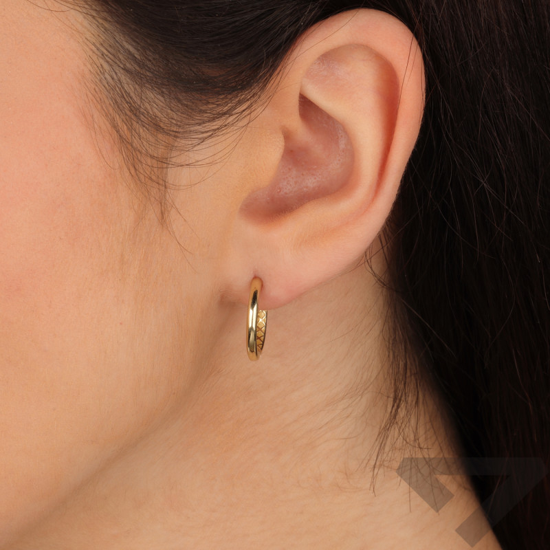 Kolczyki złote kółka gładkie próba 375