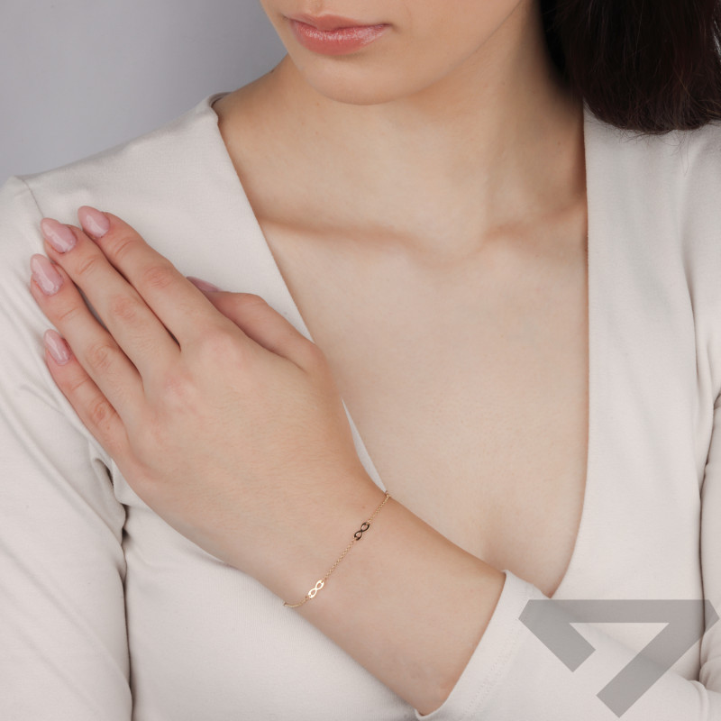 Bransoleta złota infinity próba 375