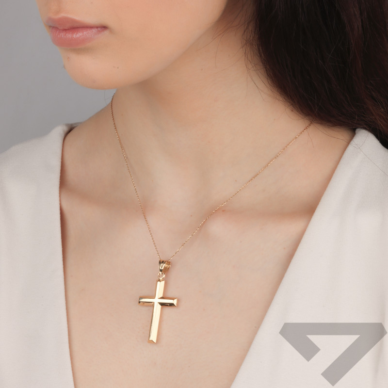 Krzyżyk złoty gładki próba 585