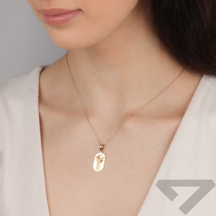 Medalik złoty blaszka z Panem Jezusem próba 585