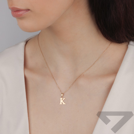 Literka złota K do zawieszenia próba 585