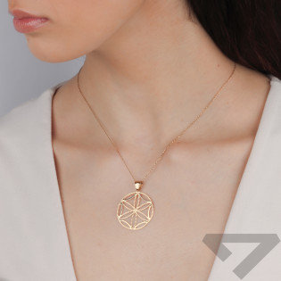 Zawieszka złota kwiat w kole próba 585