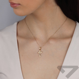 Krzyżyk złoty z wizerunkiem Pana Jezusa 585