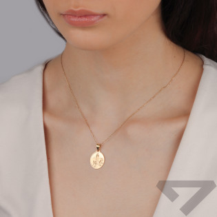 Medalik złoty Fatimska z dziećmi próba 585