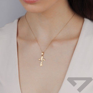 Krzyżyk złoty z wizerunkiem Pana Jezusa próba 585