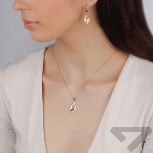 Kolczyki złote łezka z dziurką i cyrkoniami próba 585