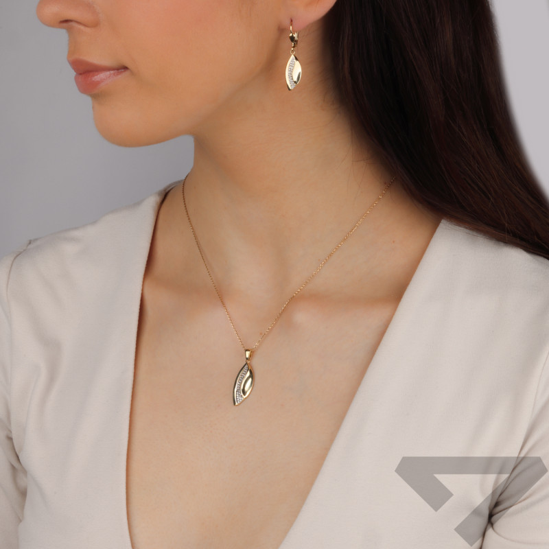 Zawieszka złota łezka z cyrkoniami próba 375