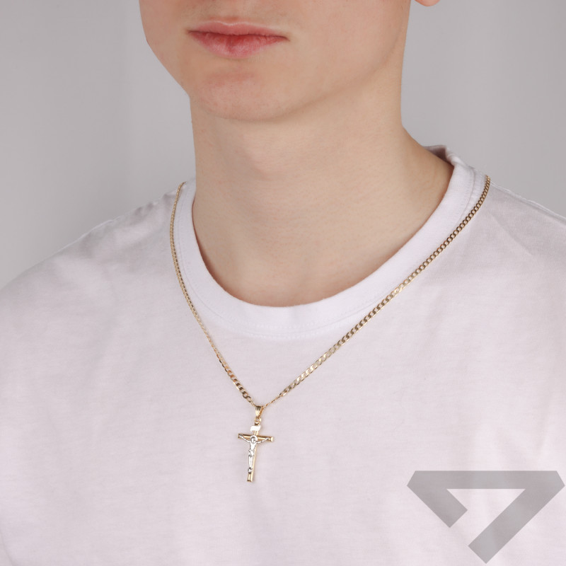 Krzyżyk złoty z wizerunkiem Pana Jezusa próba 585