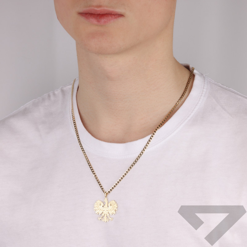 Zawieszka złota patriotyczna orzeł w koronie próba 585