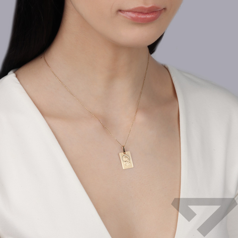 Medalik złoty z Częstochowską próba 585