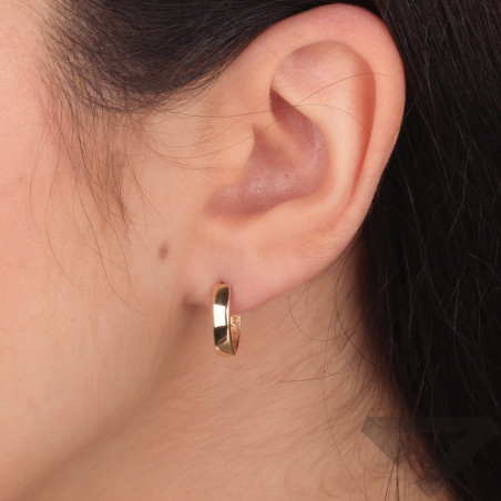 Kolczyki złote owalne gładkie kółko próba 375