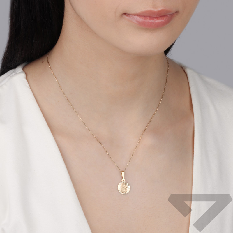 Medalik złoty Częstochowska w kole próba 585