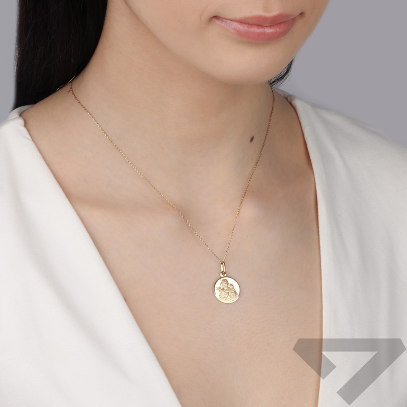 Medalik złoty Święty Józef w kole próba 585