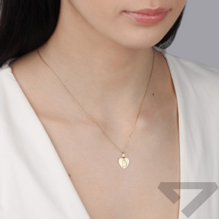 Medalik złoty Częstochowska w sercu próba 585