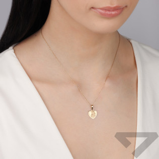 Medalik złoty Częstochowska w sercu próba 585