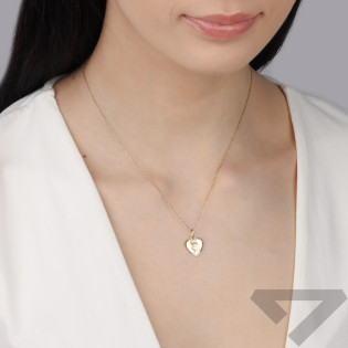 Złoty Medalik z Matką Boską w Sercu pr. 585 - JubilerSezam.pl