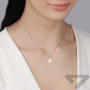 Medalik złoty Szkaplerz w kole próba 585