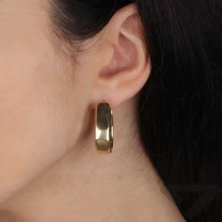 Kolczyki pozłacane owalna blaszka