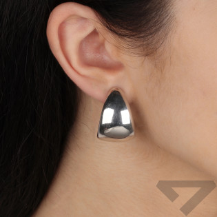 Kolczyki srebrne szeroka kropla