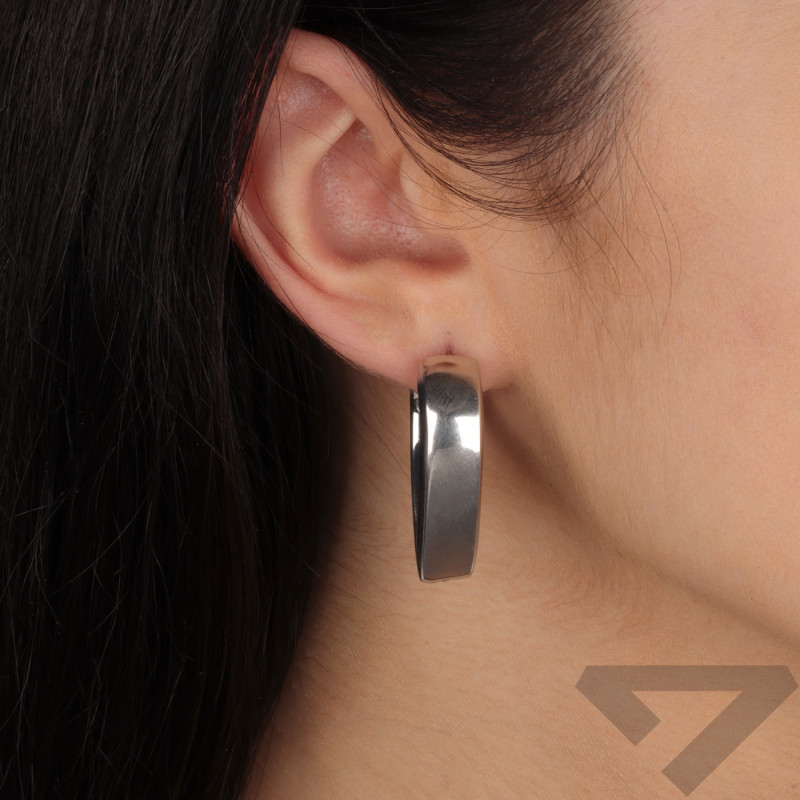 Kolczyki srebrne trójkątna blaszka