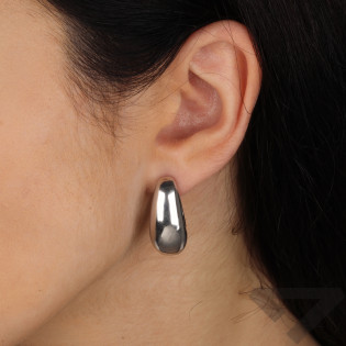 Srebrne kolczyki krople - Podwinięte, dmuchane - JubilerSezam.pl