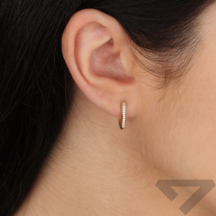 Kolczyki zlote z diamentami próba 585