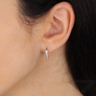 Kolczyki srebrne przecinki z cyrkoniami