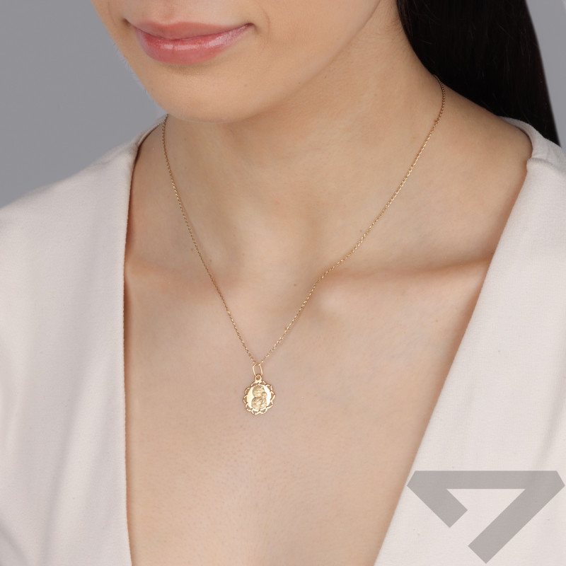 Medalik złoty Częstochowska w kole próba 585