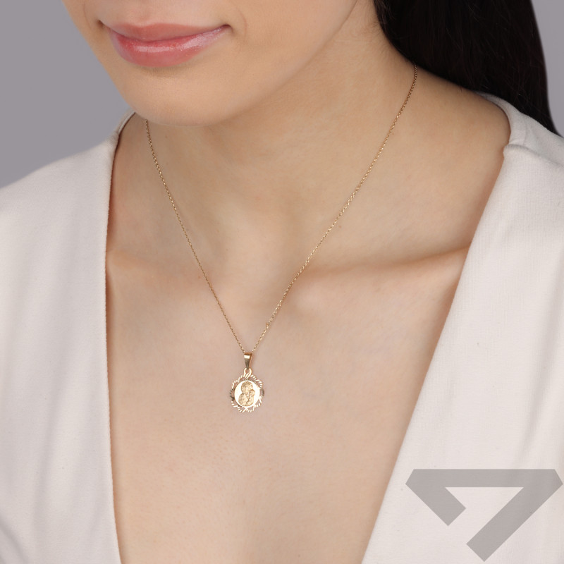 Medalik złoty Częstochowska w kole próba 585