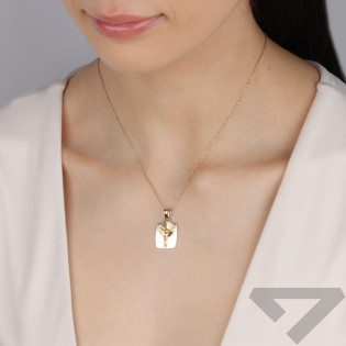 Medalik złoty blaszka z Panem Jezusem próba 585